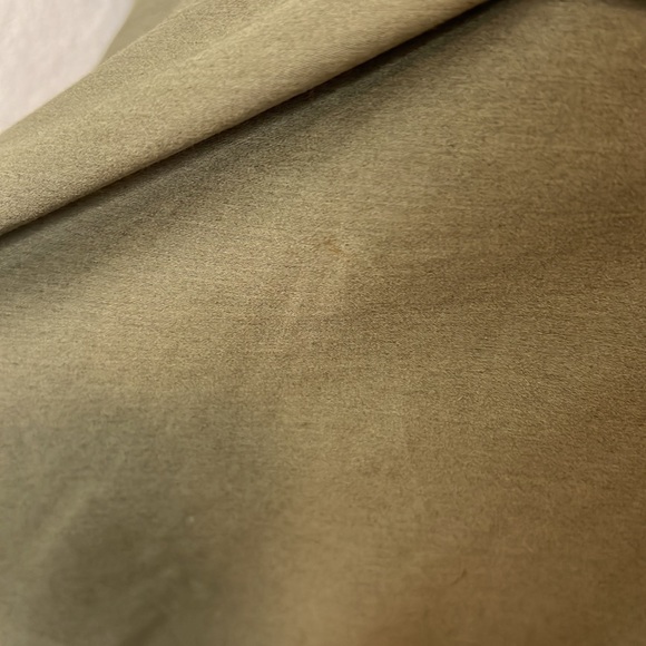 Iris & Ink Olive Green Belted Midi Dress Size 12 - Picture 6 of 8